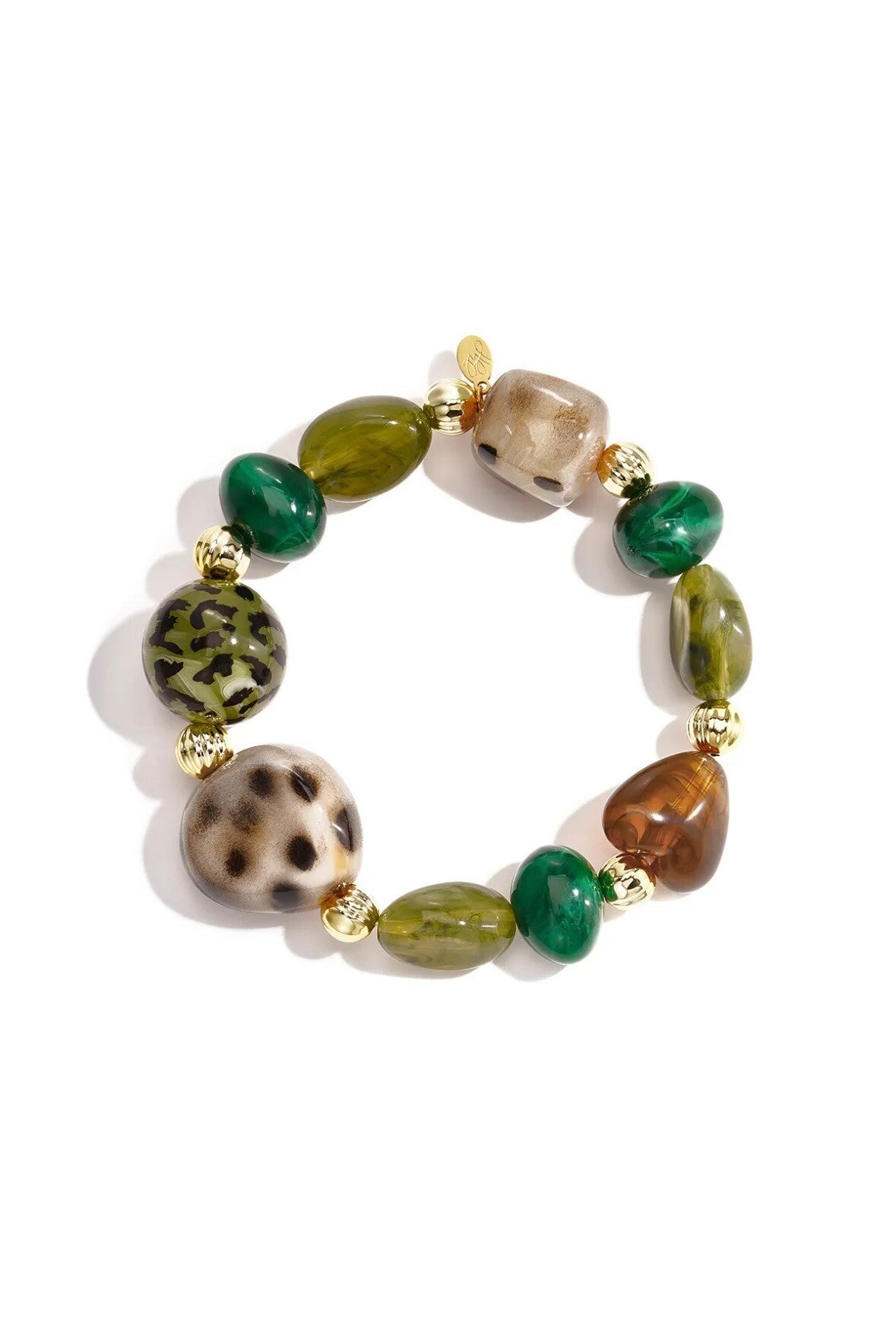 Autumn beads armband - green