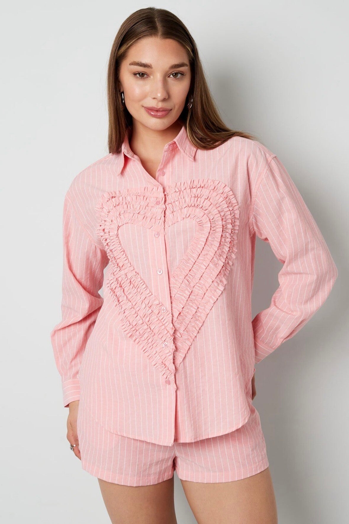 Heart blouse - pink / SPECIAL DROP