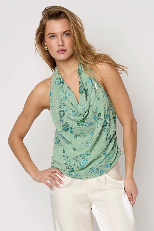 Measy glam top - green