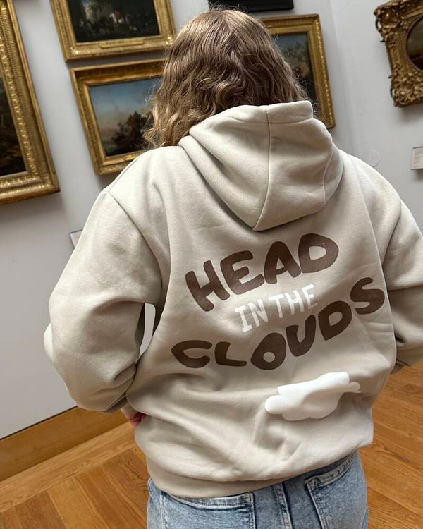 Head in the clouds hoodie - sand