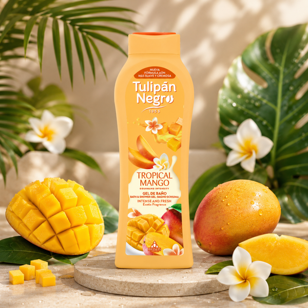 🥭 Gel Douche Tulipán Negro Tropical Mango – 650 ml 🌴