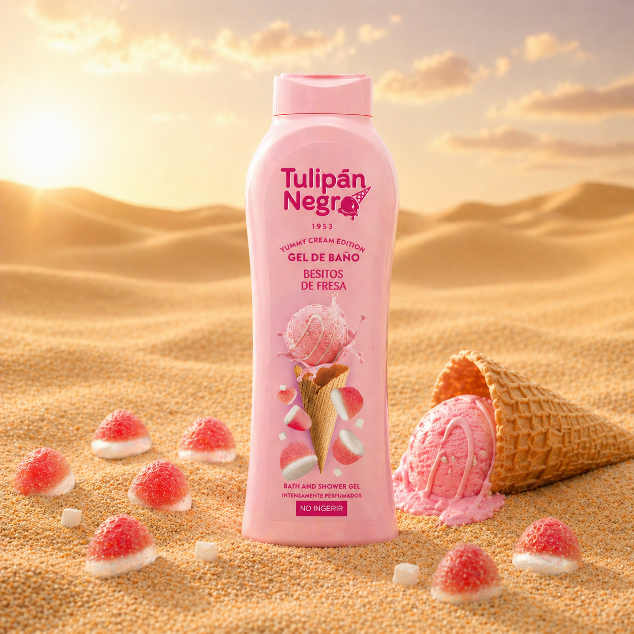 ✨ Gel Douche Crème Bonbon Fraise – 650 ml ✨