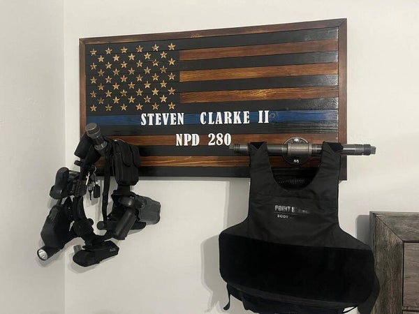 Customized Wooden Flag with Gear rack