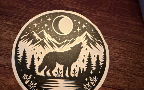 Wolf moon decal