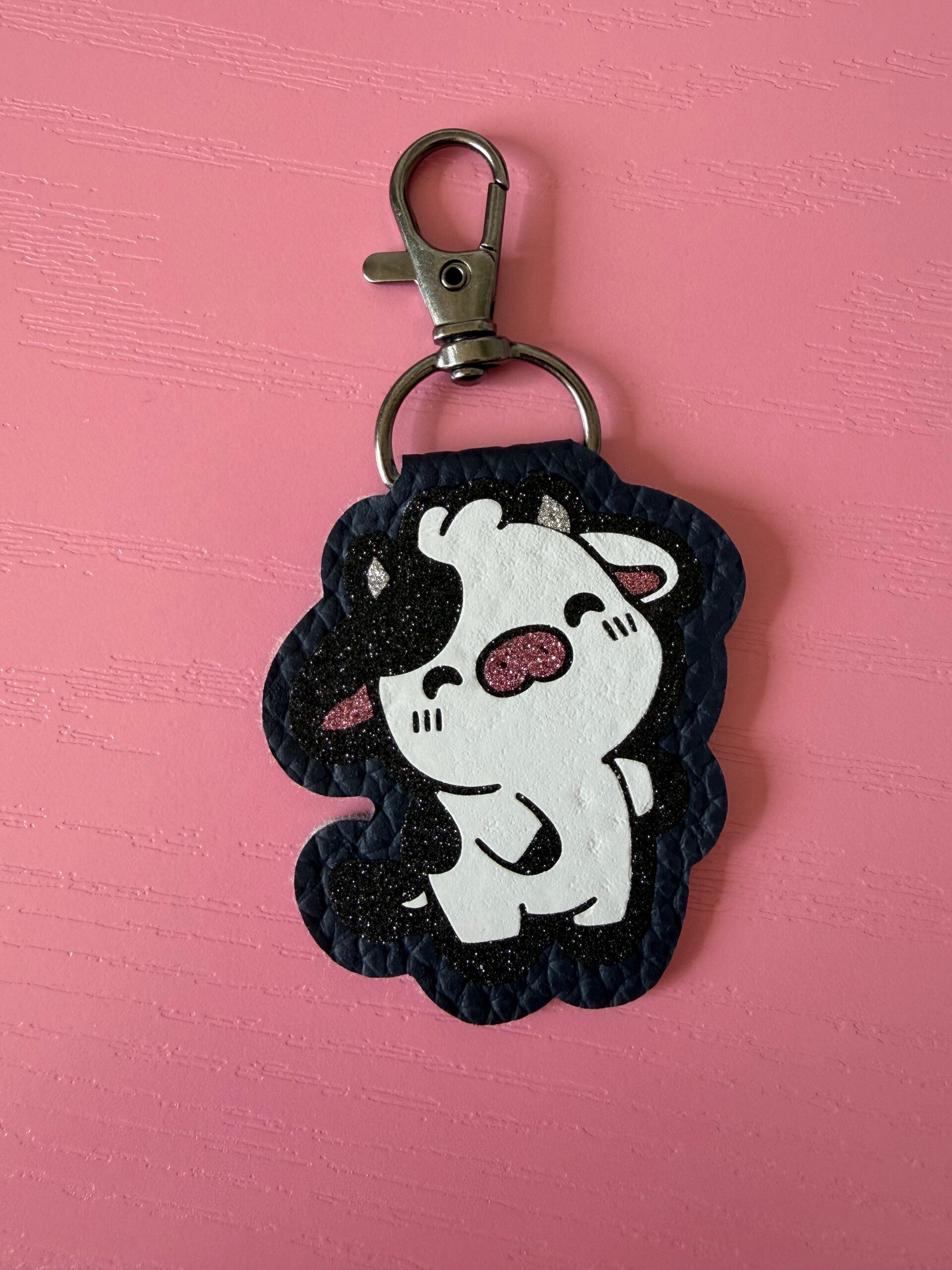 Happy cow keychain
