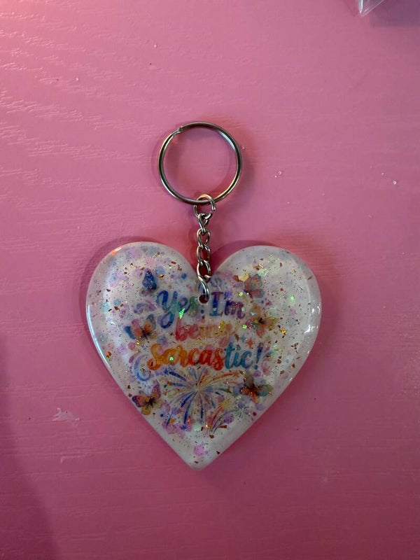 Sarcastic keychain