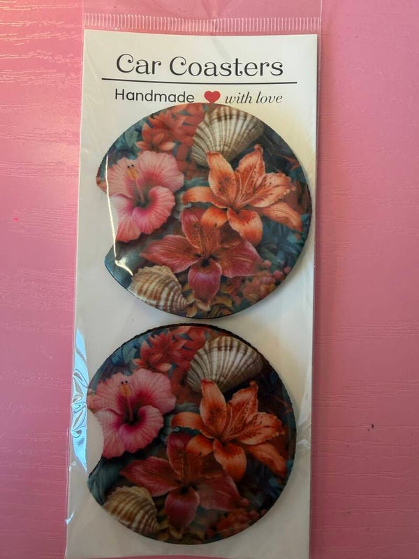 Flower car coaster