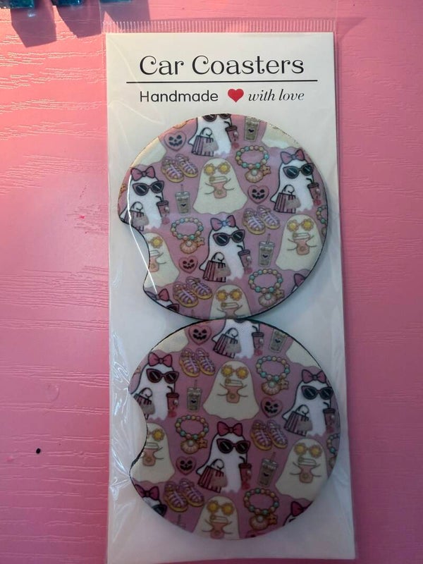 Ghosty car coasters