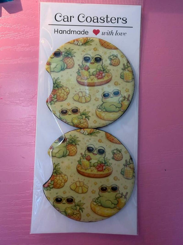 Frog car coasters