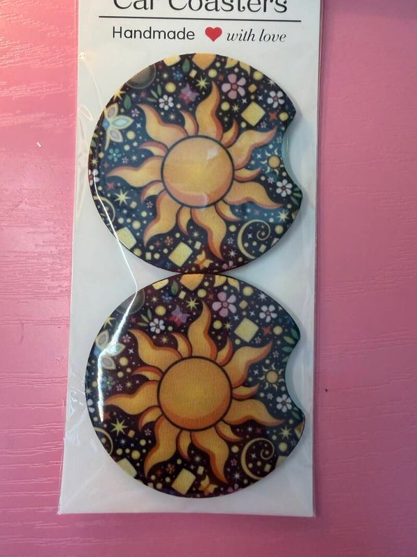 Rapunzle car coasters