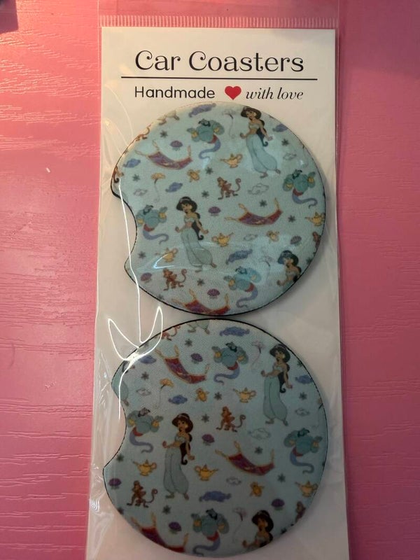 Jasmin car coasters