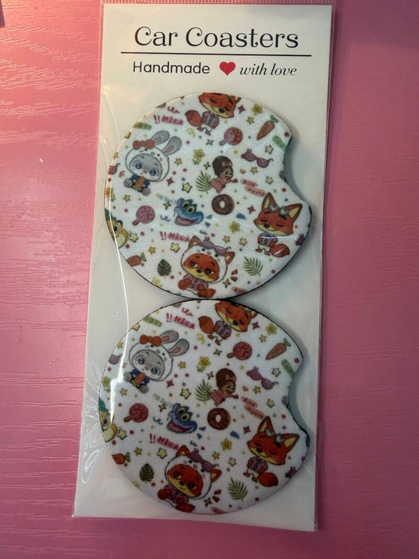 Zootopia car coasters