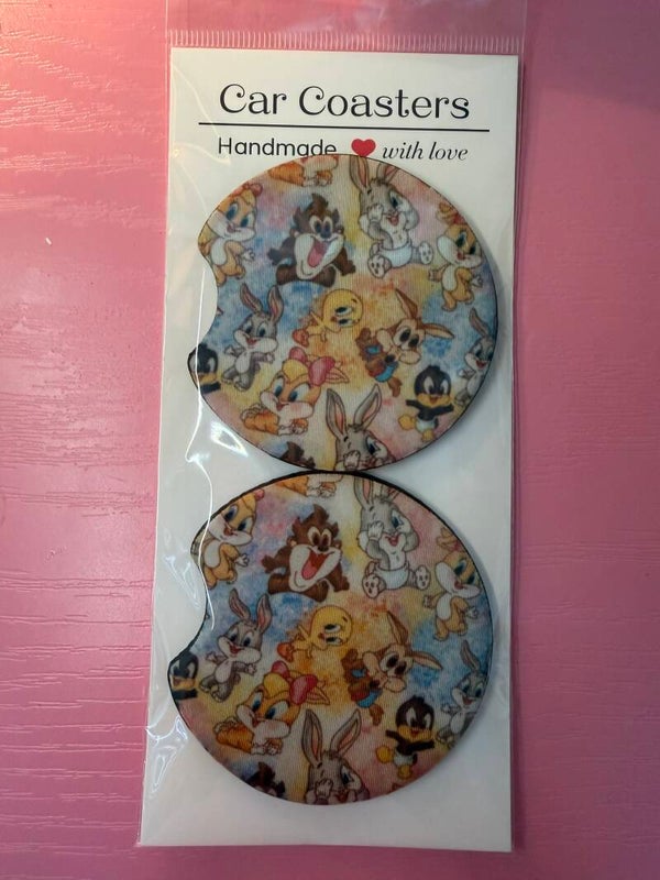 Looney car coasters