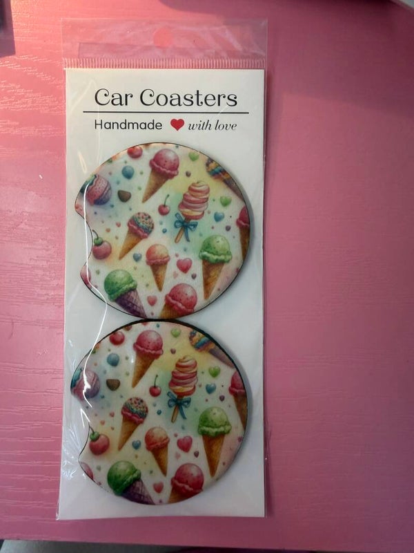 Ice cream car coasters