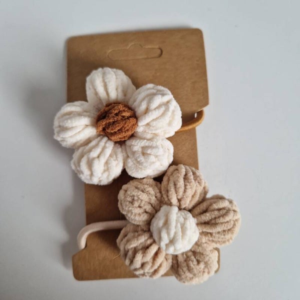 Gehaakte elastiekjes🌸(eigen ontwerp)