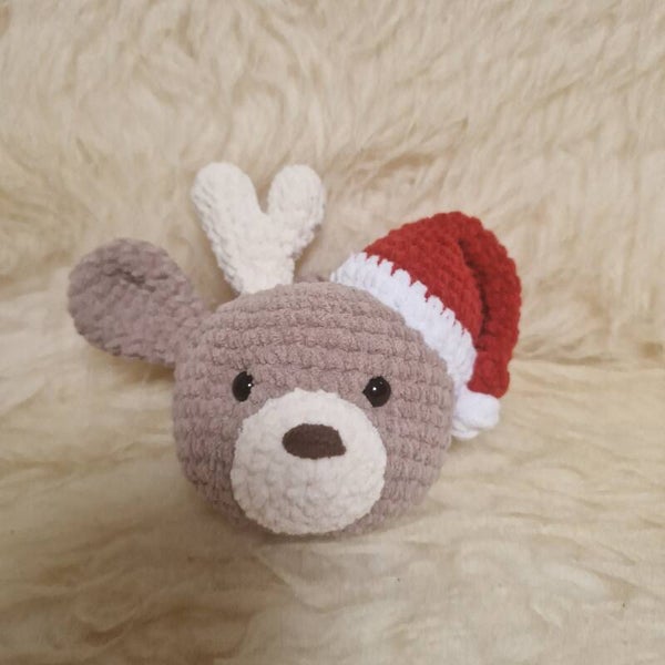 Gehaakte kerstballen hertje (eigen ontwerp)