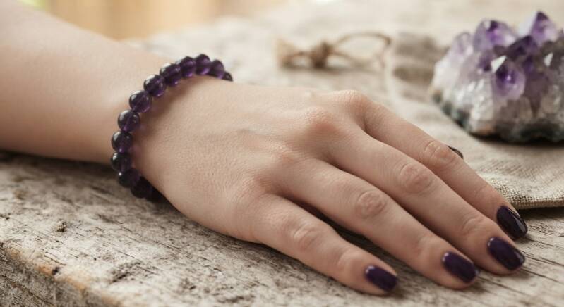 Amethyst Armband mit beruhigender Heilstein Wirkung online kaufen