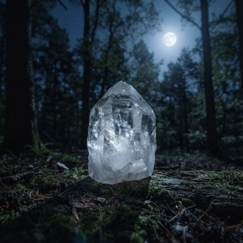 Bergkristall mit Mondlicht aufladen und aktivieren – Edelsteine richtig reinigen und spirituell aufladen