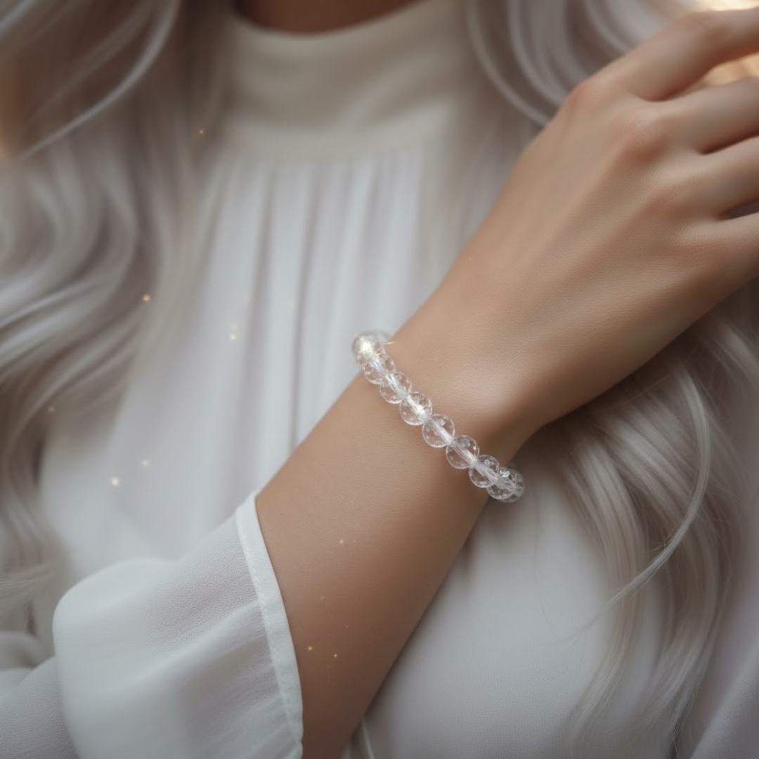 Bergkristall Kugelarmband kaufen – echtes Bergkristall Armband aus echtem Bergkristall, natürlicher Edelsteinschmuck