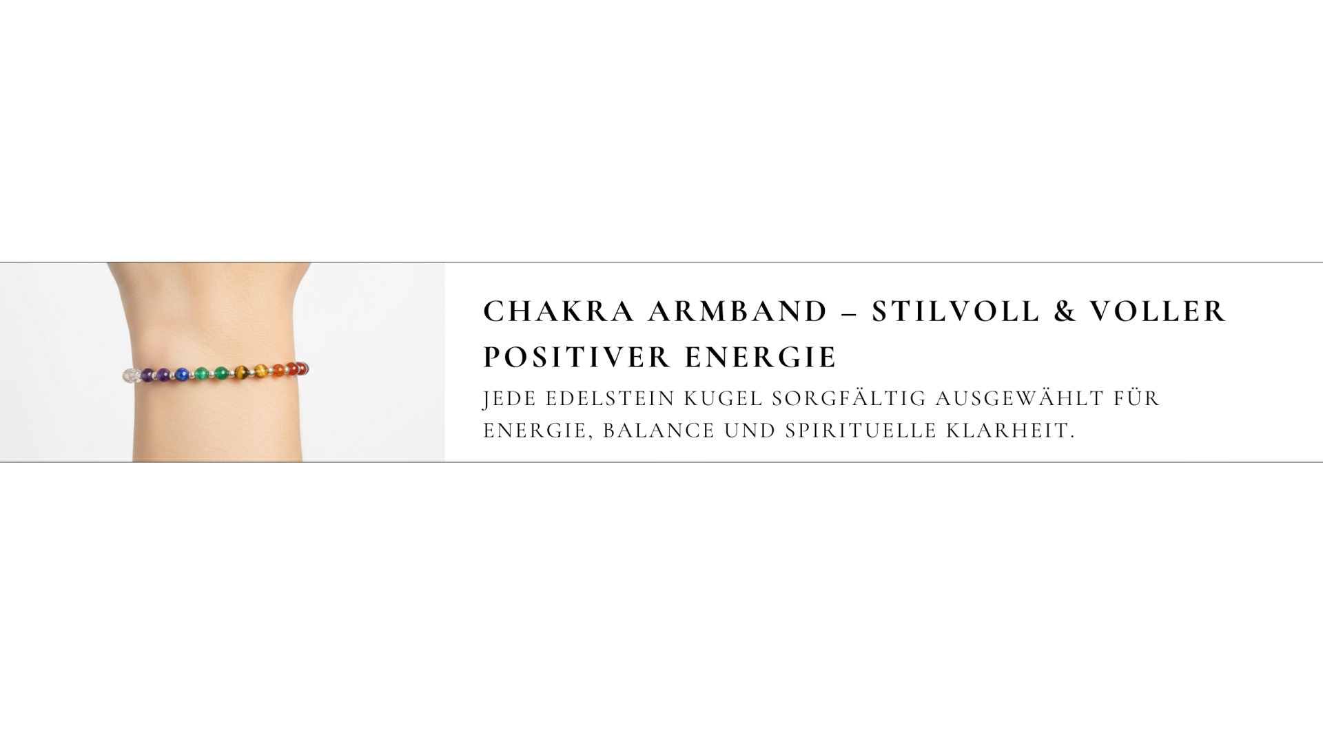 Chakra Armband aus Edelsteinperlen – 7 Chakren Armband für Energie, Balance und Meditation