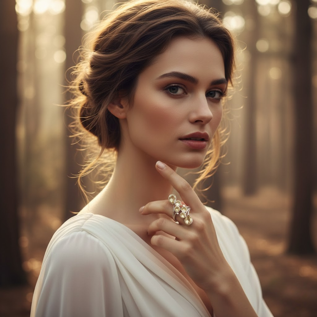 Citrin Ring Damen – eleganter Edelstein Ring mit echtem Citrin für hochwertigen Schmuck