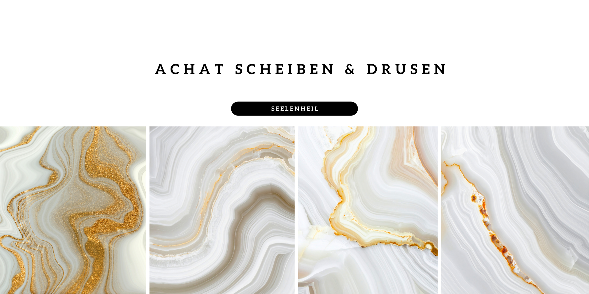 Echte hochwertige Edelsteine – Achat Scheibe, Achat Druse und echter Achat