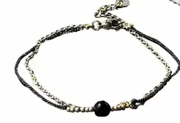 Edelstahl Armband mit Schwarzem Achat – Stilvoll & Erdend