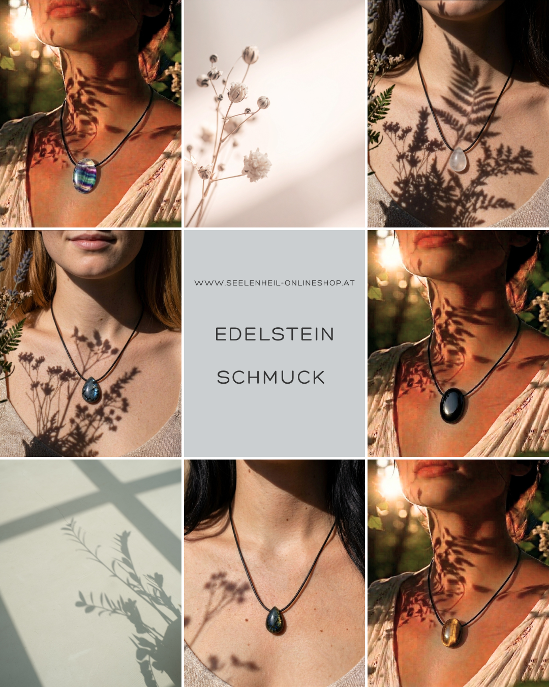 Edelstein Anhänger und Heilstein Schmuck aus echten Edelsteinen online kaufen