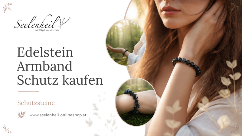 Edelstein Armband Schutz kaufen – Heilstein Armband mit schwarzen Turmalin- und Schutzsteinen. Spirituelles Schutz Stein Armband aus natürlichen Edelsteinen für Stärke, Geborgenheit und innere Balance bei Seelenheil online kaufen.