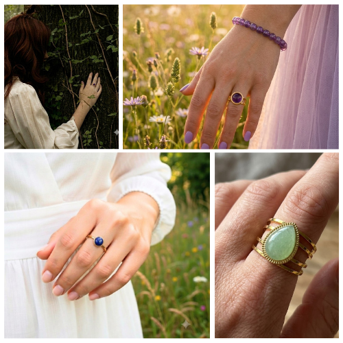 Ring mit echtem Edelstein für mehr innere Balance, Liebe und Schutz – dein spirituelles Lieblingsstück aus dem Seelenheil Onlineshop.