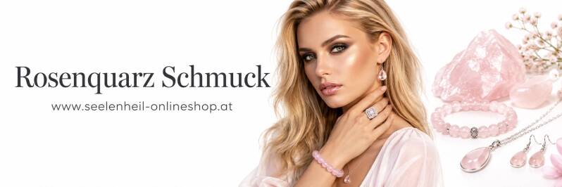 Echten Rosenquarz Schmuck online kaufen im Seelenheil Onlineshop – hochwertigen Edelsteinschmuck aus Rosenquarz entdecken, mit eleganten Rosenquarz Ketten, Anhängern, Armbändern und Ringen für stilvolle Looks, natürliche Schönheit und zeitlose Eleganz.