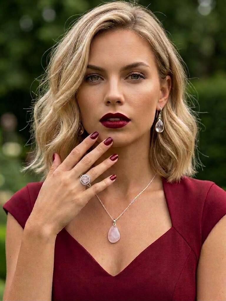 Edelsteinschmuck mit Rosenquarz kaufen im Seelenheil Onlineshop – entdecke hochwertigen Rosenquarz Schmuck mit rosafarbenen Edelsteinen, elegante Anhänger, Ketten, Armbänder und Ringe als Symbol für Liebe, Selbstliebe und Harmonie.