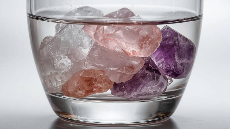 Edelstein-Wasser-Set mit Heilsteinen für Harmonie, Selbstliebe und innere Klarheit