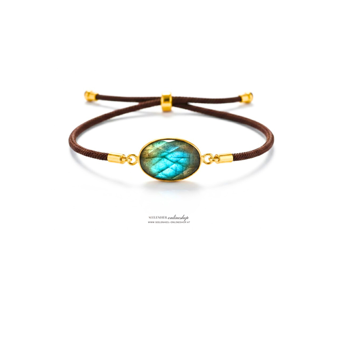 Kordelarmband mit Labradorit