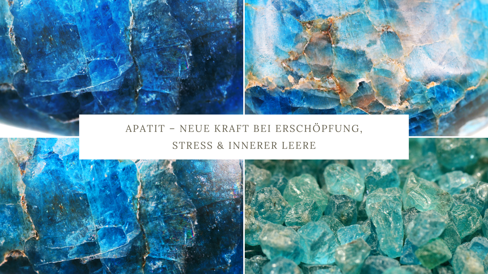 Apatit als Heilstein bei Burnout, Erschöpfung und Stress zur Unterstützung gegen Antriebslosigkeit, Energiemangel und Motivationsverlust im Alltag