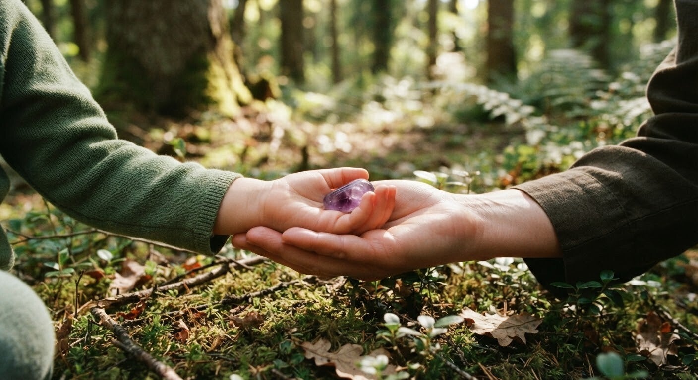 Edelsteine für Kinder: Amethyst Trommelstein mit beruhigender Wirkung für Kinder kaufen