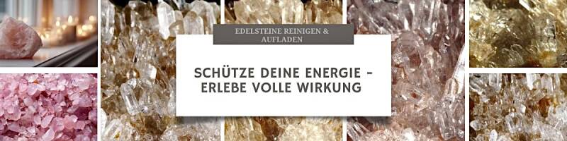 Edelsteine reinigen und aufladen – Schritt-für-Schritt-Anleitung für mehr Schutz, Energie und Balance. Ideal für Heilsteine, Chakra-Arbeit, Meditation und Rituale.