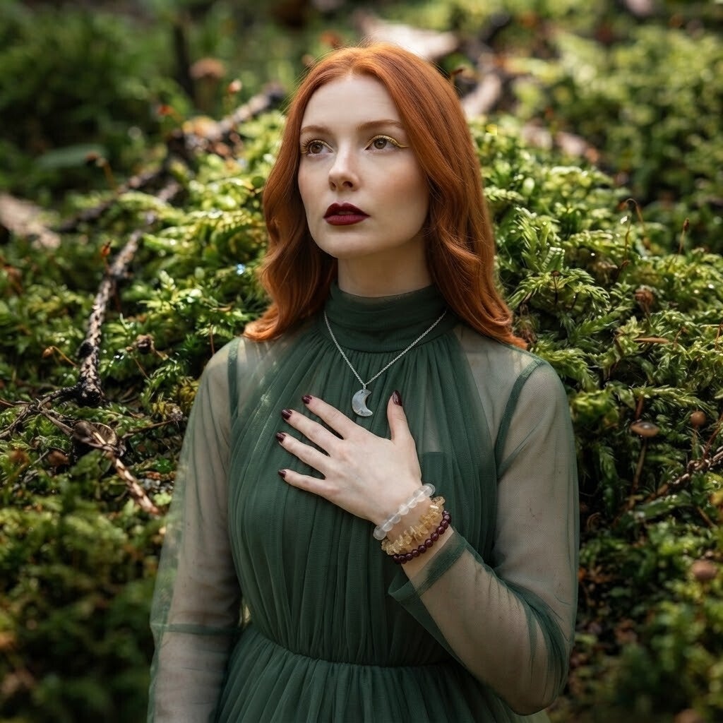 Edelsteinschmuck mit Bergkristall Anhänger und Edelstein Armband