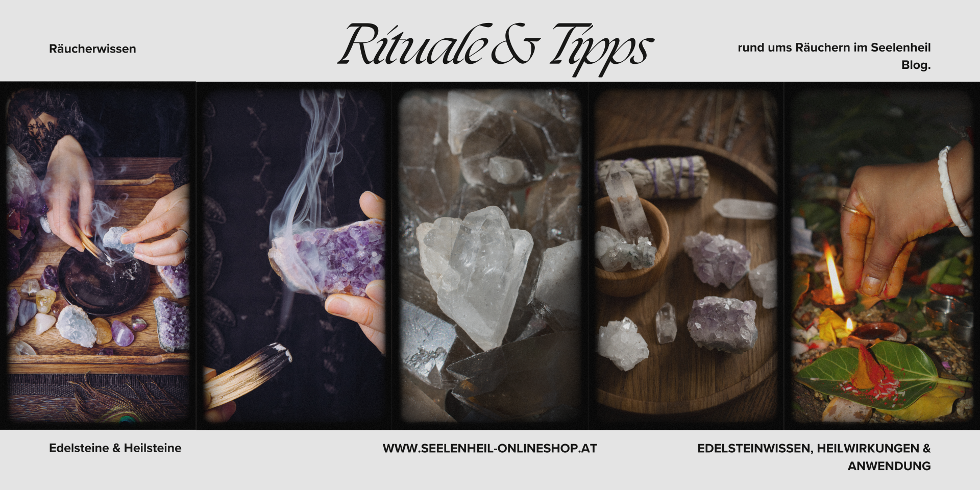 Heilsteine, Wirkung, Chakra-Rituale und spirituelles Wissen - Amethyst und Rosenquarz