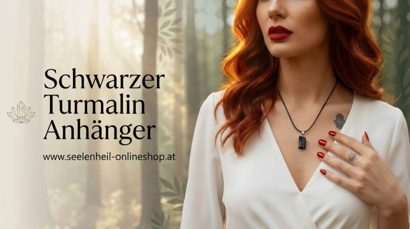 Edelsteinschmuck kaufen – schwarzer Turmalin Anhänger als spiritueller Schutzstein-Anhänger im Seelenheil Onlineshop entdecken.