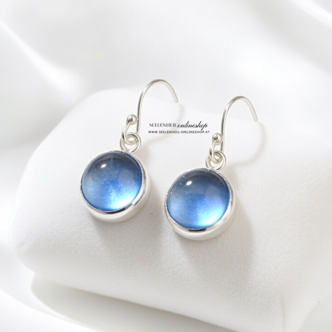 Labradorit Ohrringe aus 925 Silber – Edelsteinschmuck mit spiritueller Kraft - rund