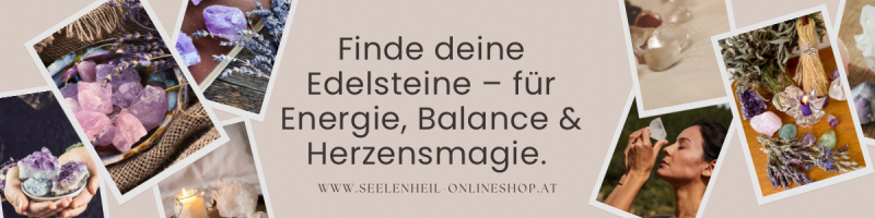 Edelsteinschmuck aus echten Heilsteinen – Kristalle online kaufen für Chakra-Arbeit, Meditation und energetische Reinigung mit Räucherwerk.