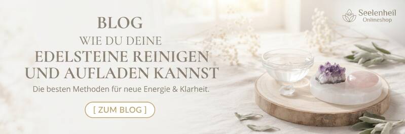 Heilsteine reinigen und aufladen – Amethyst reinigen, Turmalin aufladen und weitere Edelsteine im Edelstein Shop entdecken