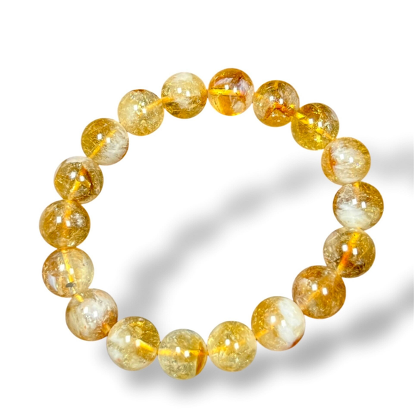 Citrin Armband – Energie, Wohlstand & SelbstvertrauenI Edelstein Kugelarmband