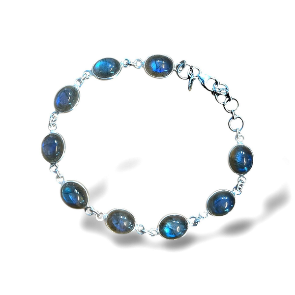 Labradorit Armband mit 925er Silber