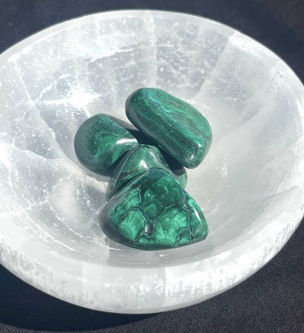 Malachit Trommelstein klein