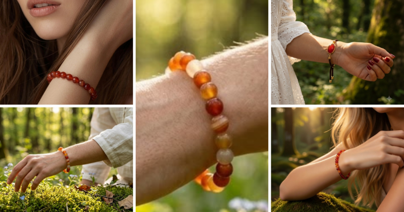 Karneol Armband – edler Karneol Schmuck für Damen, hochwertiger Damenschmuck online aus echtem Karneol Edelstein