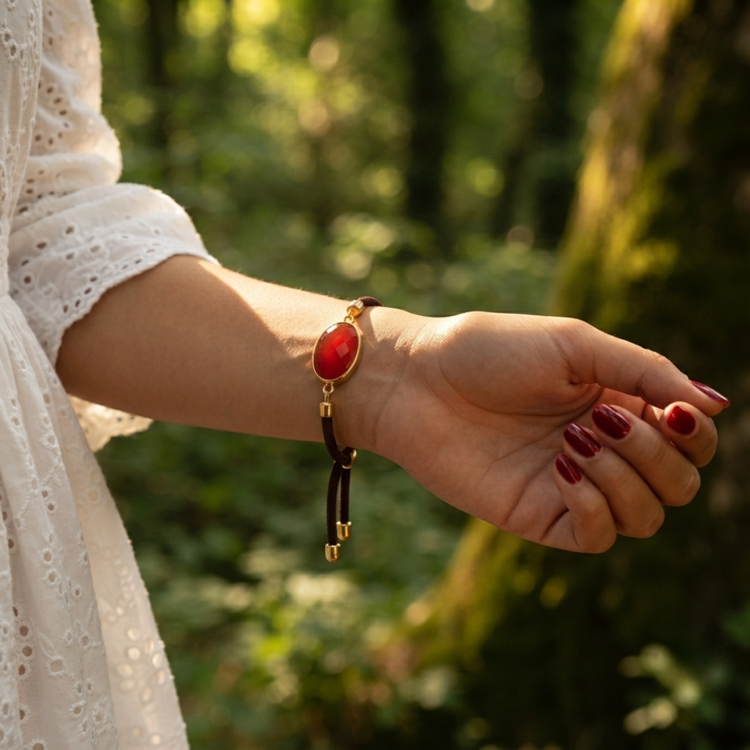 Verstellbares Karneol Armband aus Edelstein – stilvoller Karneol Schmuck zum Kaufen