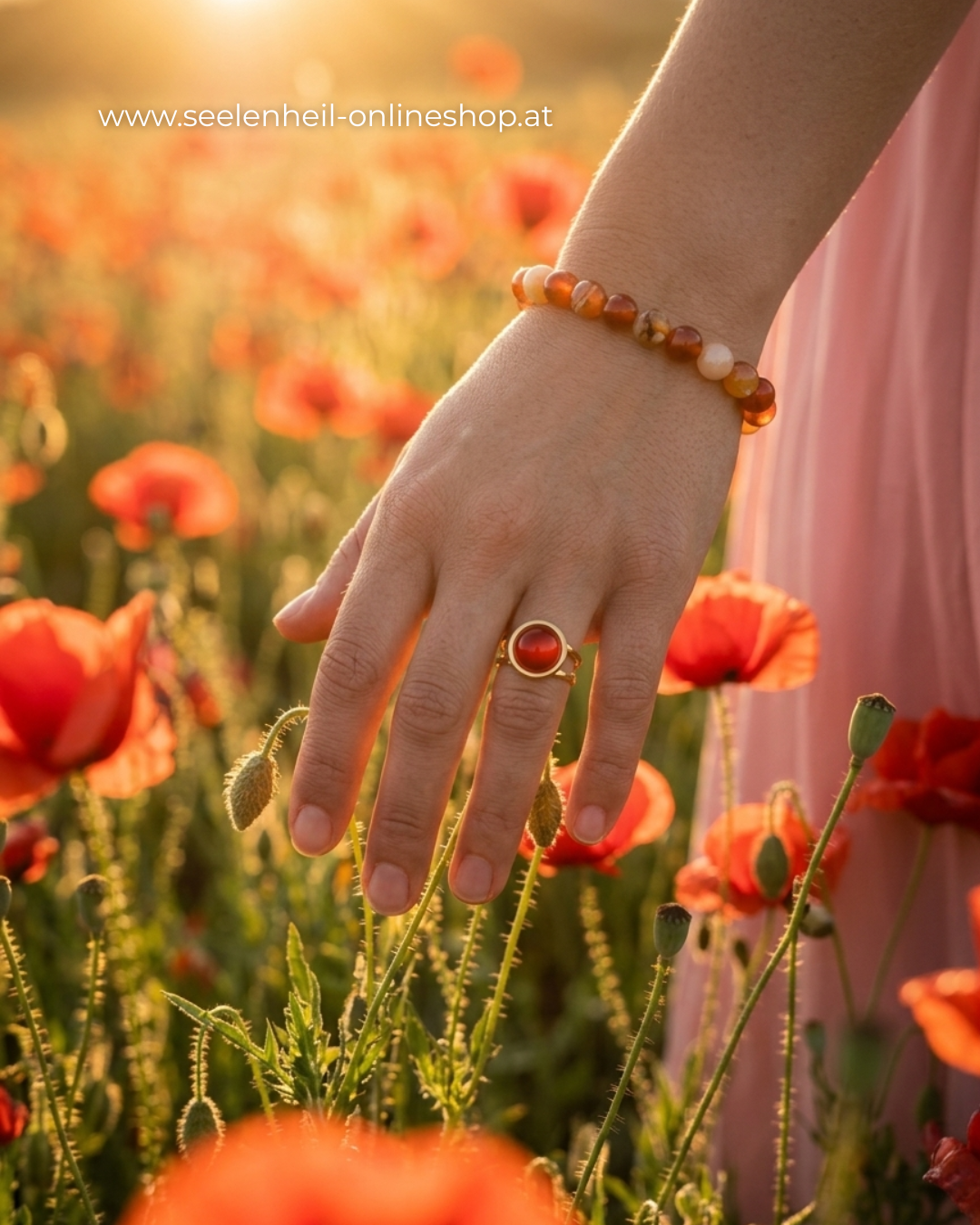 Karneol Ring und Armband kaufen – natürlicher Karneol Edelstein und hochwertiger Karneol Schmuck online im Onlineshop entdecken