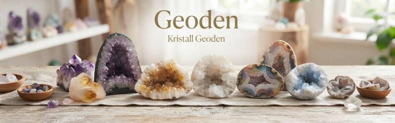 Bergkristall-Geoden und Kristall-Geoden online kaufen – edle Edelstein-Geoden im Seelenheil Onlineshop.